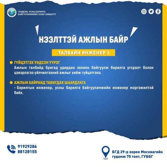 Нээлттэй ажлын байр
